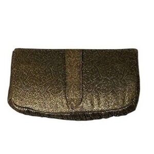 Garay Vintage Clutch Purse Womens Small Gold Floral Scroll Snap